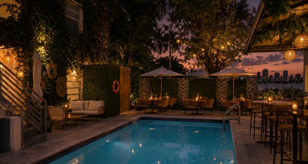 Pool deck at The Vibe Society