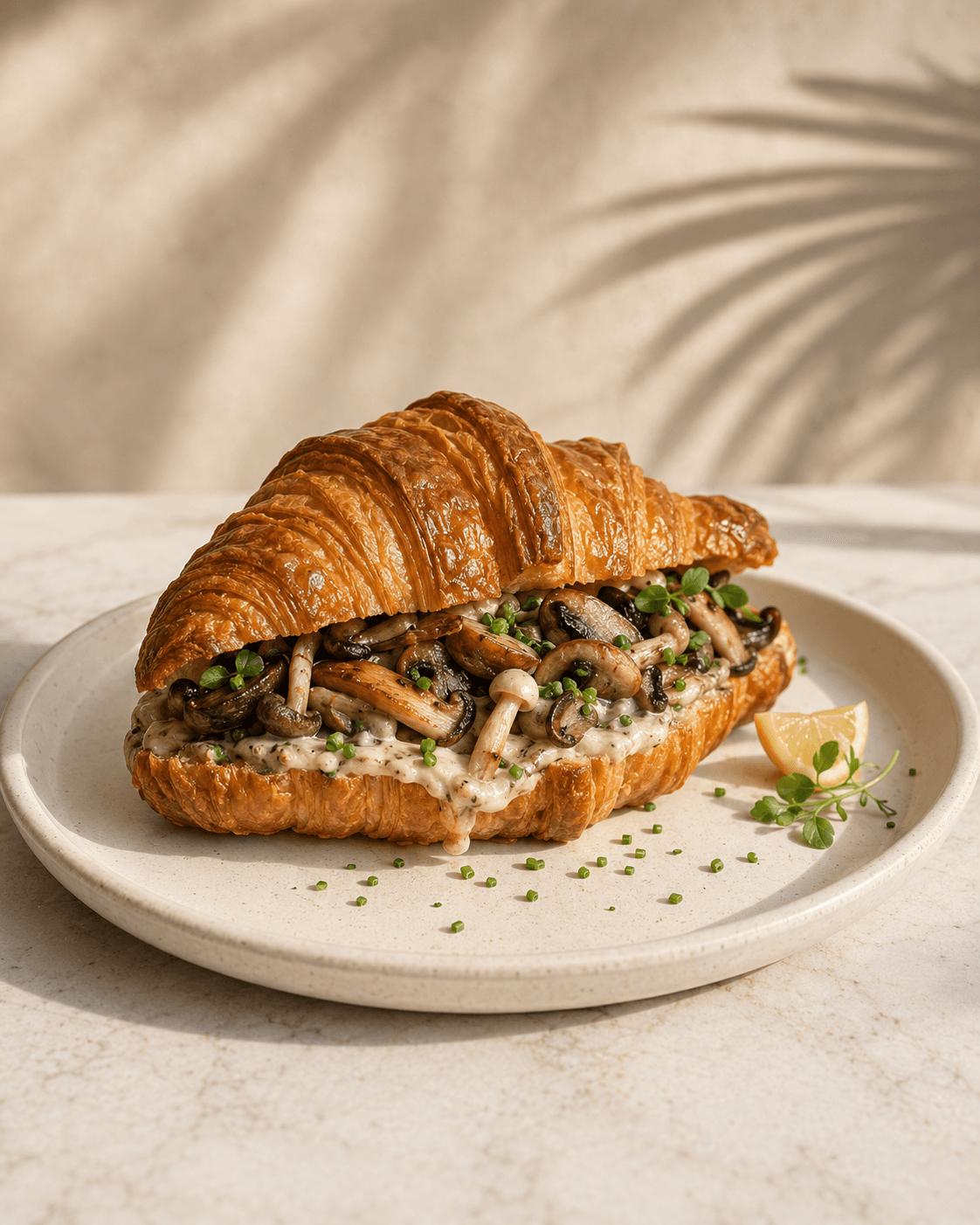 Mushroom Truffle Croissant